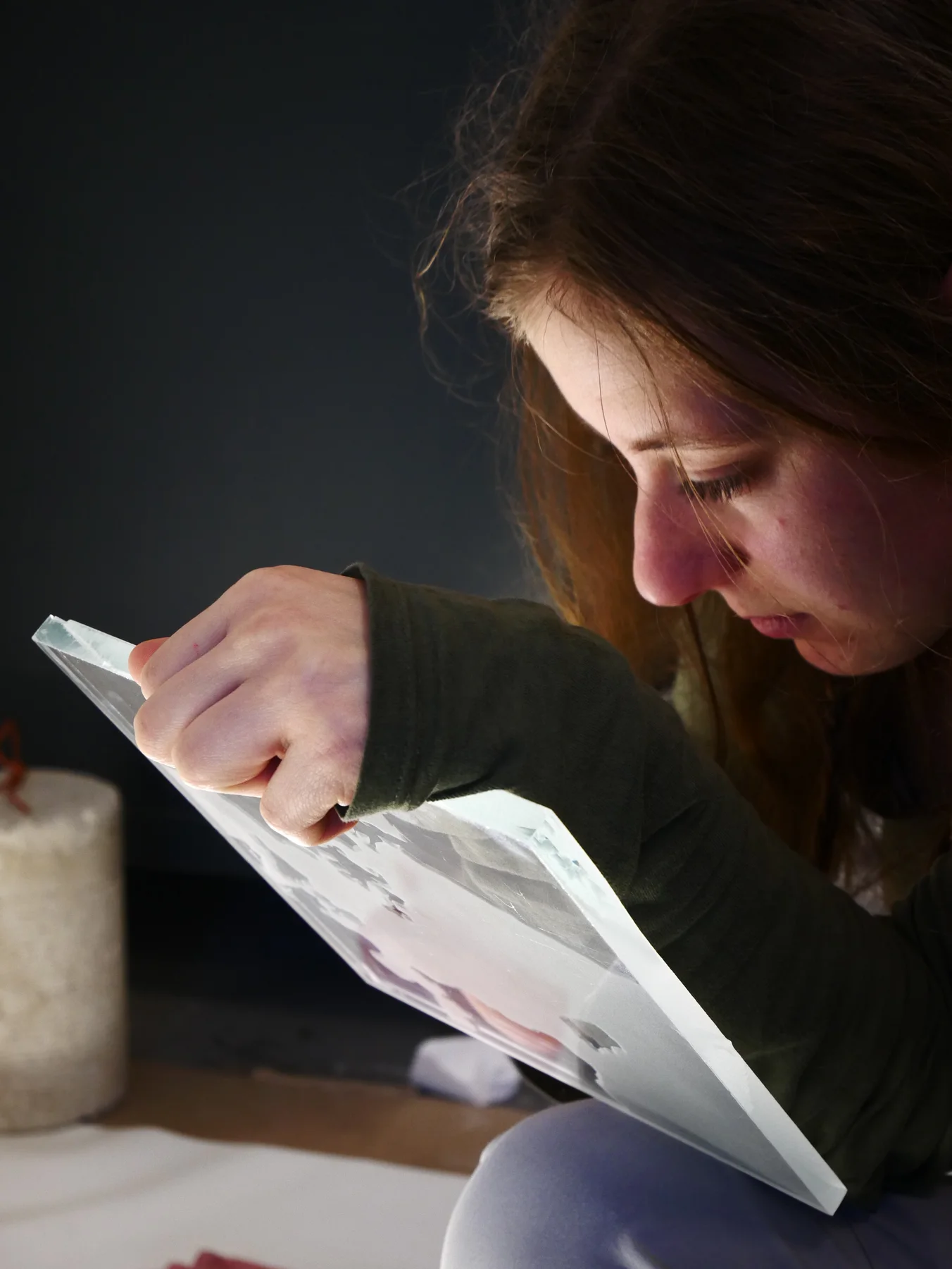 Je travaille le verre à l'atelier